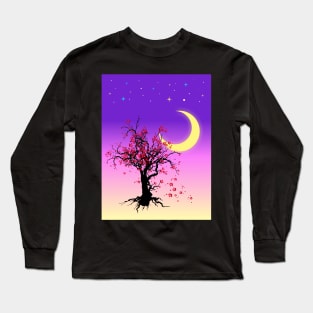 Romantic Night | Cherry Blossom | Sakura Tree Long Sleeve T-Shirt